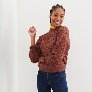 Misha and Puff Popcorn sweater cocoa bean